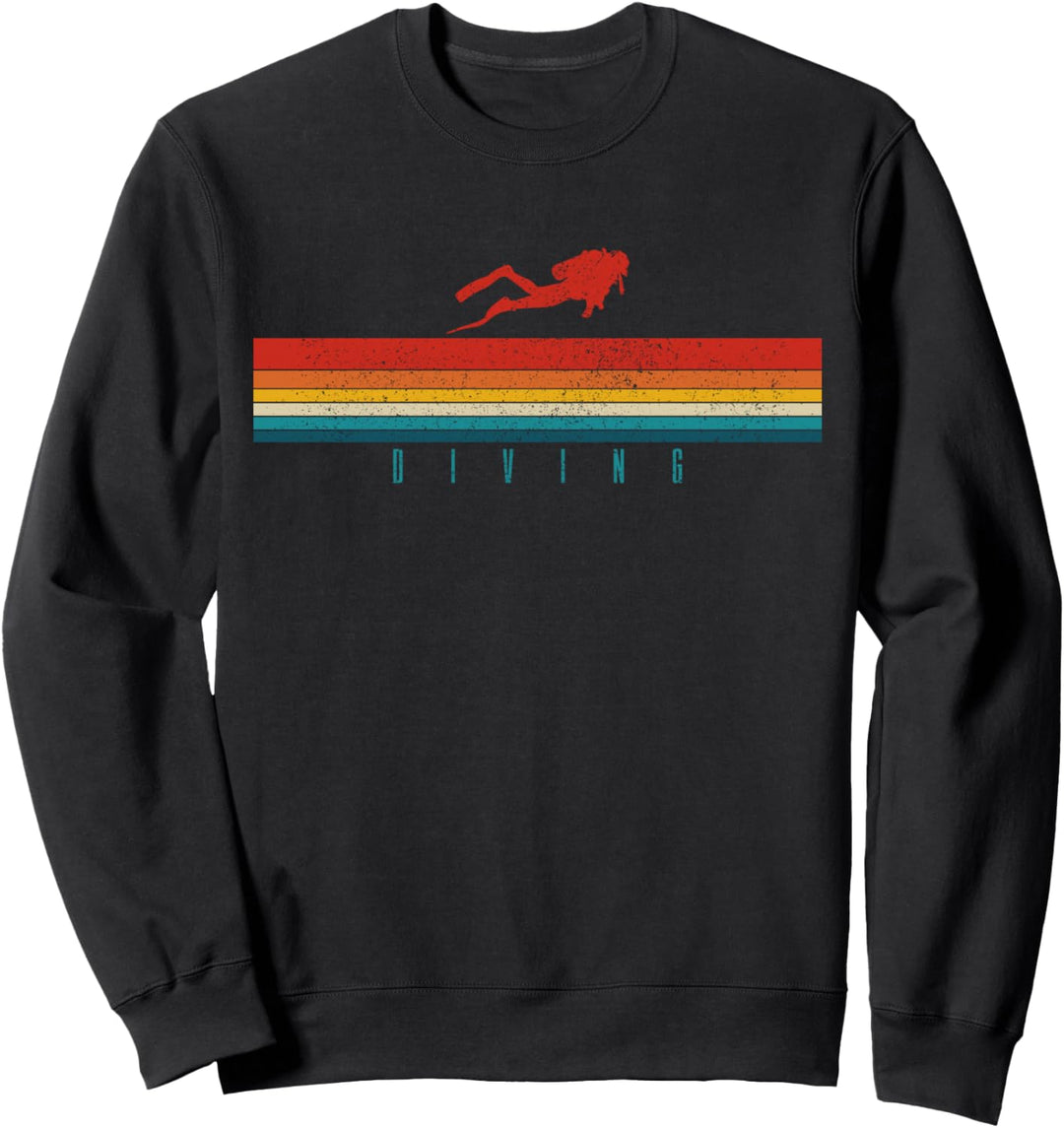 Taucher Vintage Retro Tauchen Geschenk Sweatshirt