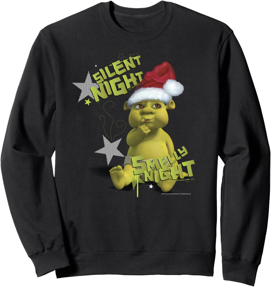 Shrek Smelly Night Text Portrait Sweatshirt
