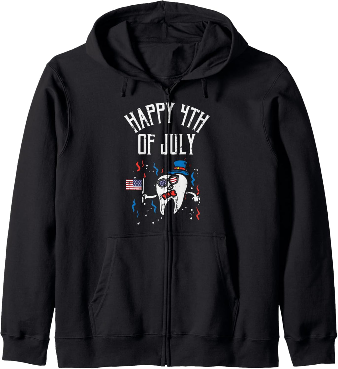 Happy 4th Of July Tooth Dentist US American Flag July Fourth Kapuzenjacke