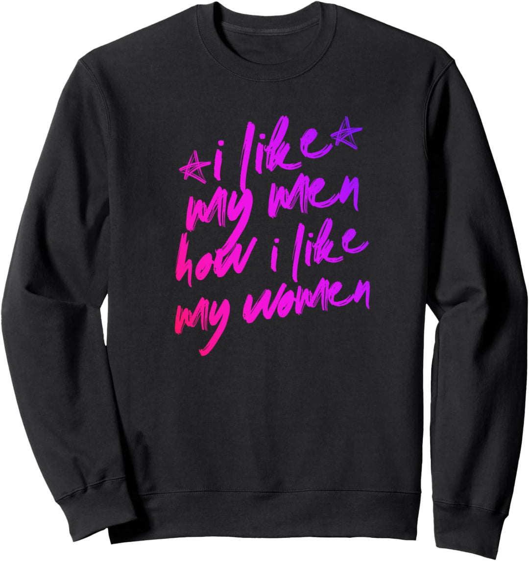 Bi Stolz Flagge Ich mag meine Männer und Frauen LGBT Subtile Sweatshirt