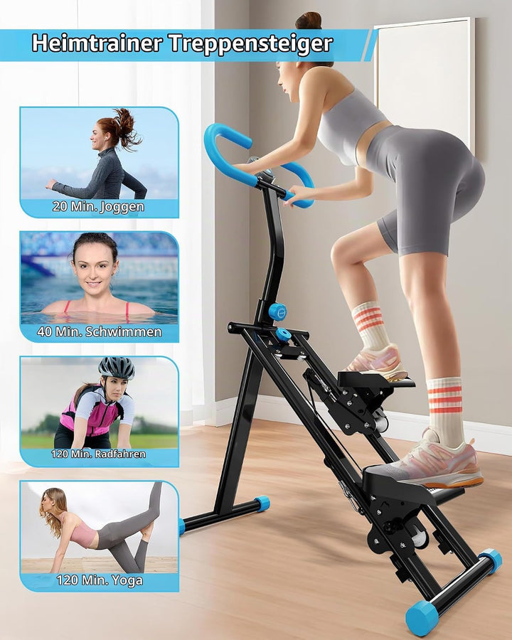 Vertikale Klettermaschine,Stair Stepper für Home Gym Übung,Vertical Climber Trainingsgerät mit Griff