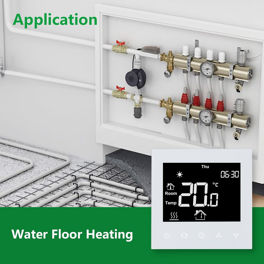 Wengart Raumthermostat Thermostat programmierbar WG505,Unterputz für Gas/Wasser Kessel Fussbodenheiz