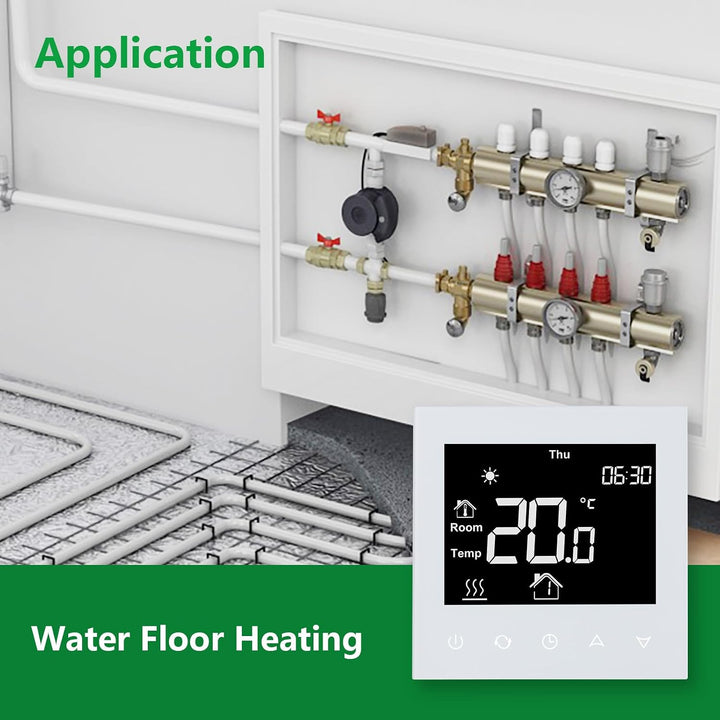 Wengart Raumthermostat Thermostat programmierbar WG505,Unterputz für Gas/Wasser Kessel Fussbodenheiz