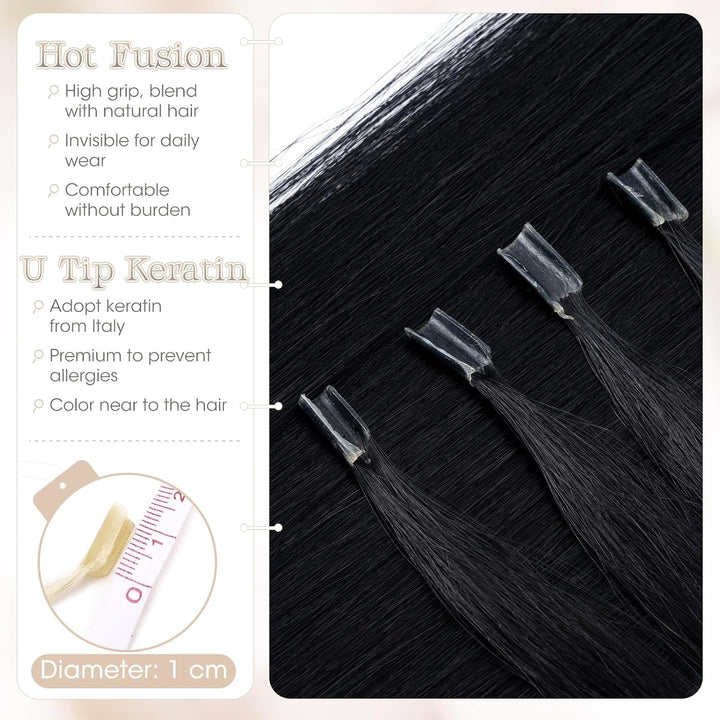 Elailite Extensions Echthaar Bonding 1g/s 55cm 