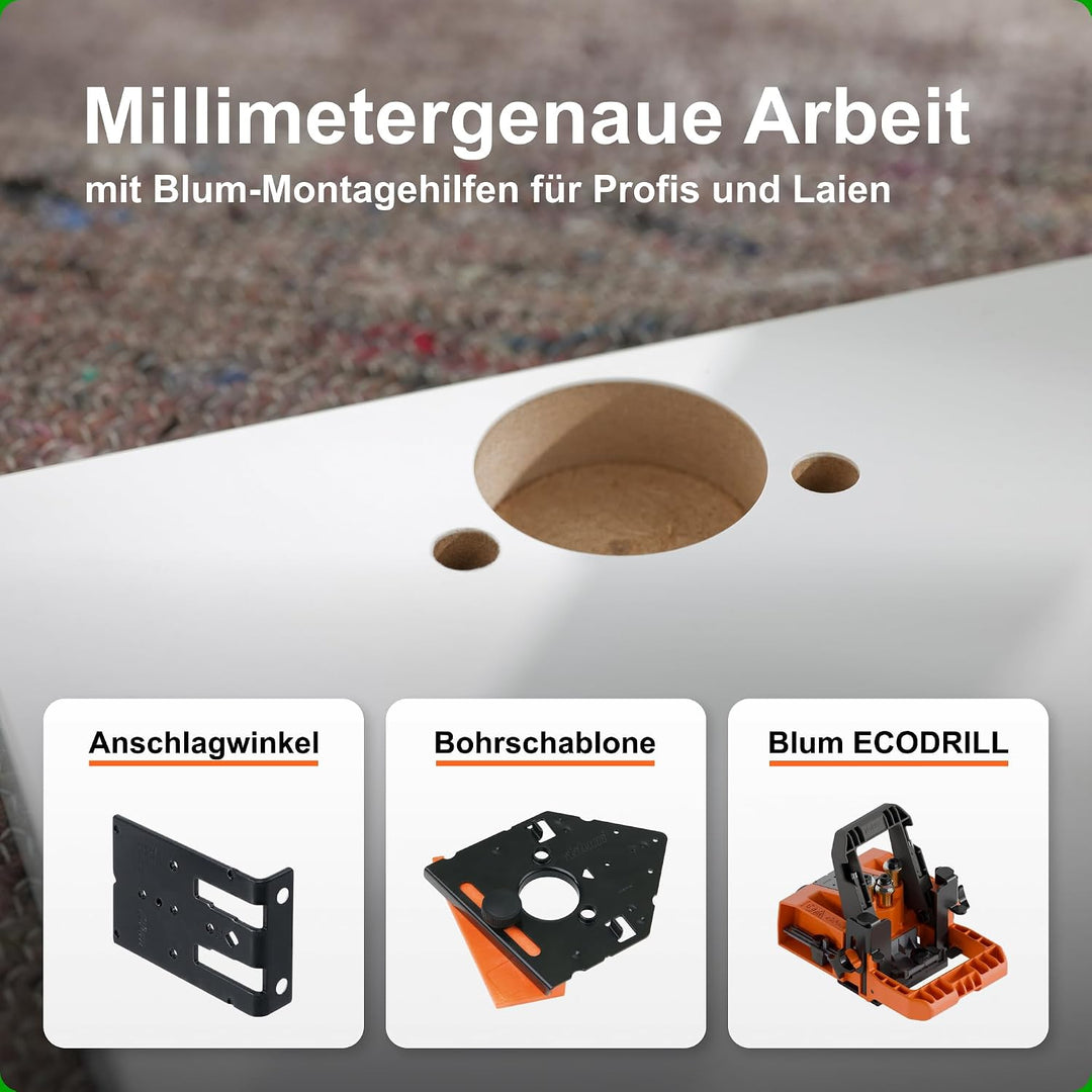 BLUM 10x CLIP top BLUMOTION Möbelscharnier 110° I Softclose Topfscharnier 35mm I separat montierbare