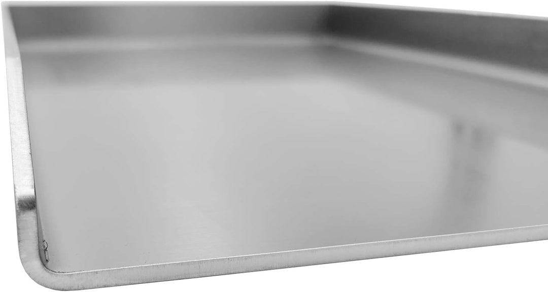 Kette´s Grillzubehör Edelstahl Plancha/Grillplatte/Bratplatte/Burger Platte/BBQ-Platte (330 x275mm)