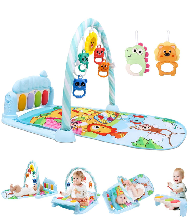 Baby Spielbogen Spieldecke,pieldecke Baby-Spielmatte mit Klavier,Spielmatte mit Spielbogen abnehmbar