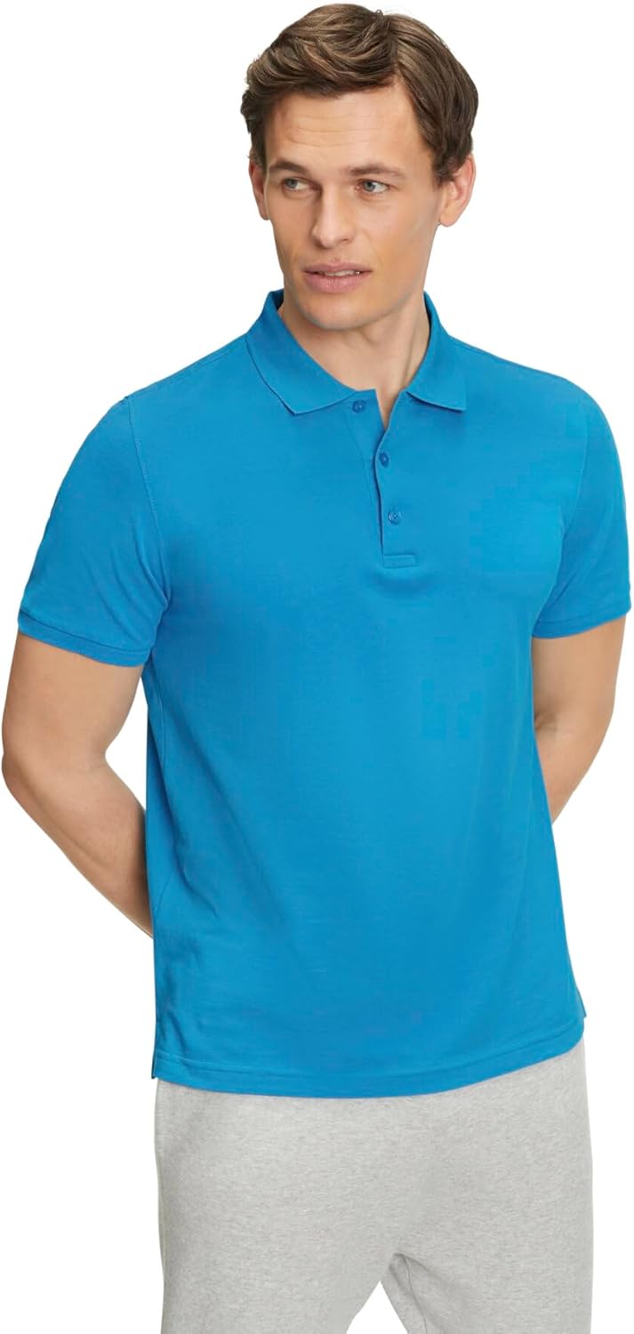 FALKE Herren Basic Polo Shirt Piqué Polohemd weich hautfreundlich atmungsaktive Baumwolle 1 Stück S