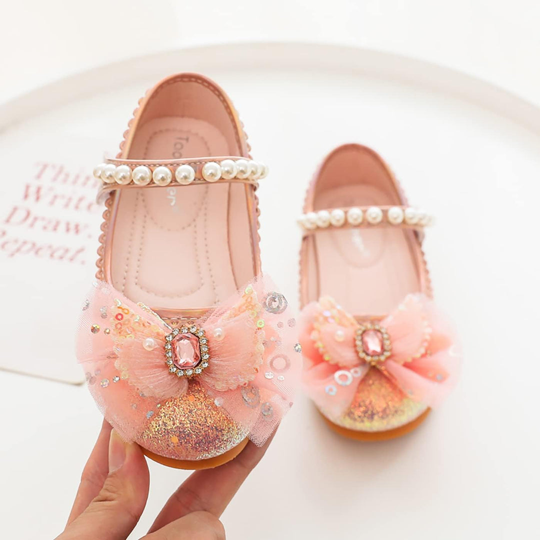 LOBTY Mädchen Prinzessin Schuhe Pailletten Kristall Schuhe Kinder Sandalen Hochzeitsschuhe Ballettsc