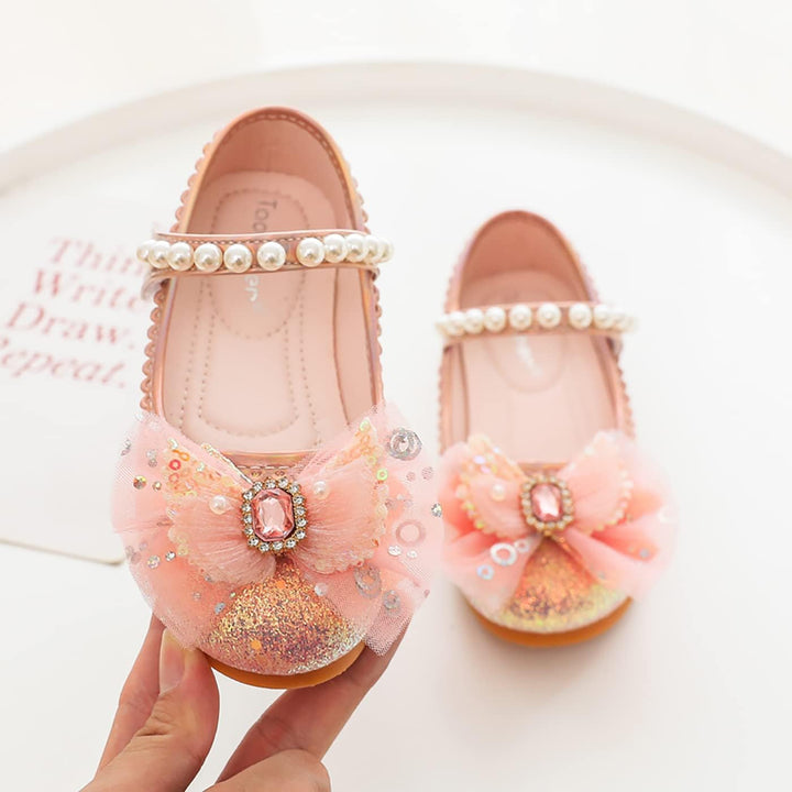LOBTY Mädchen Prinzessin Schuhe Pailletten Kristall Schuhe Kinder Sandalen Hochzeitsschuhe Ballettsc
