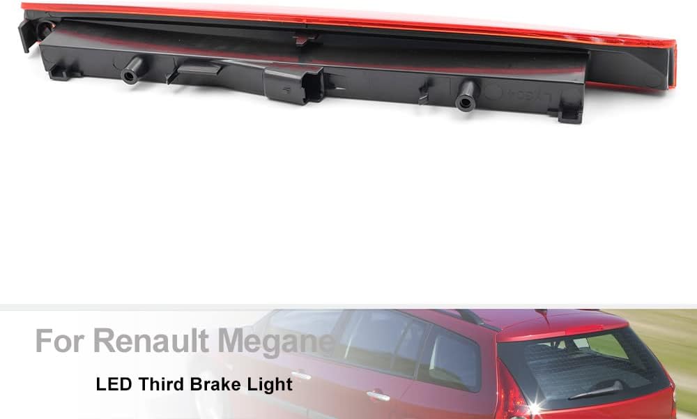 NSLUMO Rote Linse rote LED 3rd dritte Bremsleuchte fur Ren/ault Megane II MK2 Kombi hinten mittig ho