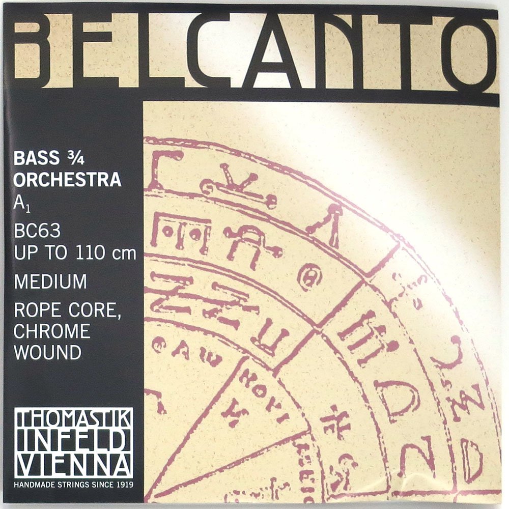 A Belcanto Kontrabass 3/4-Kern Draht verchromt