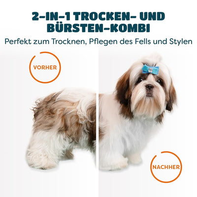 Hundefön, 2-in-1 Haartrockner / Bürste | Perfekt als Fön und Bürste für Hund, Katze oder andere Haus