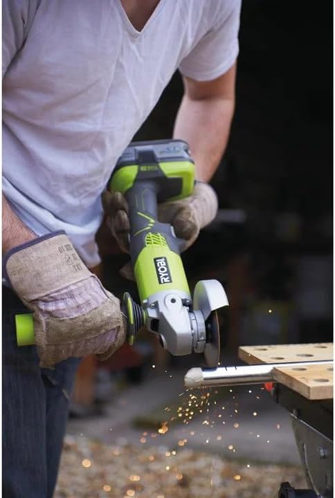 Ryobi 5133001903 R18AG-0 One+ Winkelschleifer, kabellos, abgewinkelt