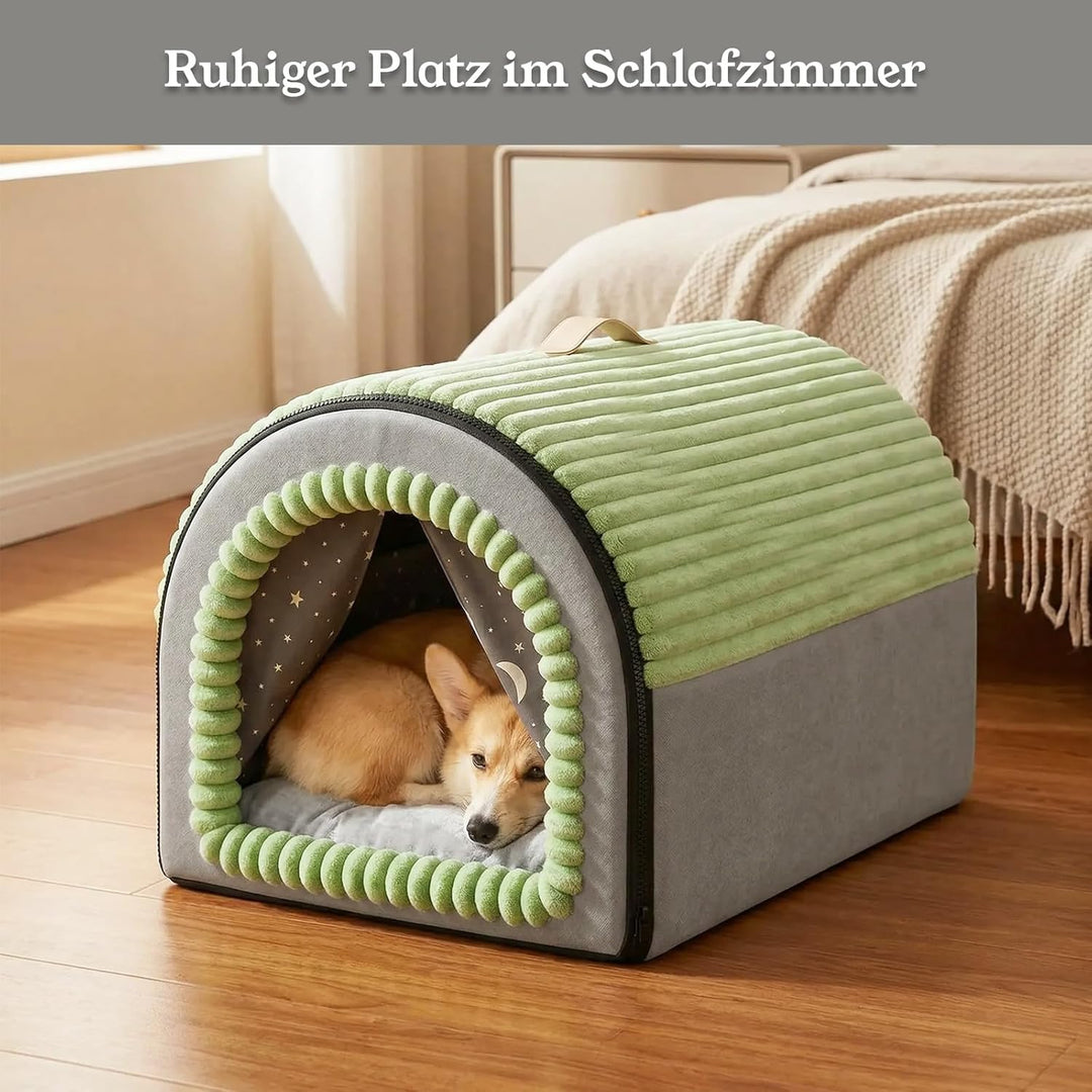 Zelt-Katzenbett Grösse, geschlossener Schlafplatz für Katzen, bietet eine ruhige und gemütliche Umge