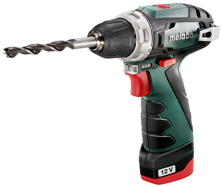 Metabo Akku-Bohrschrauber PowerMaxx BS – Akkuschrauber 12 V – Kompakter Bohrschrauber mit praktische