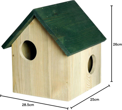 dobar® 22221 Eichhörnchenkobel - Eichhörnchenhaus aus Massivholz - Futterhaus für Eichhörnchen - Eic