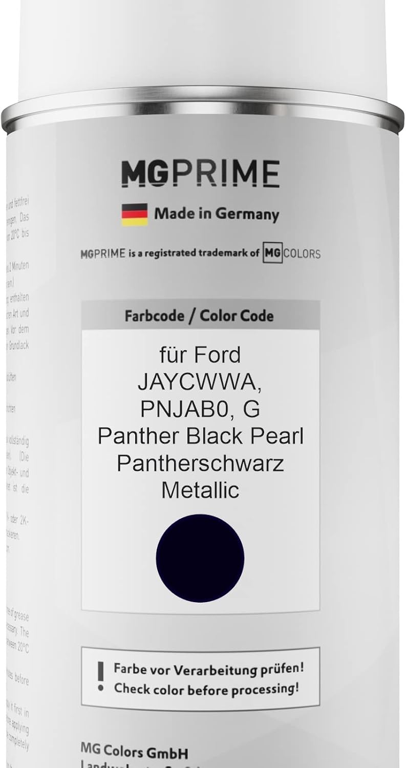 MG PRIME Autolack Sprühdosen Set für Ford JAYCWWA / PNJAB0 / G Panther Black Pearl/Pantherschwarz Me