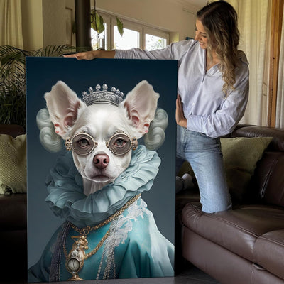 Artmazing | Chihuahuabild gross hochkant | Bilder Chihuahua modern auf Leinwand | Chihuahuabilder Mo