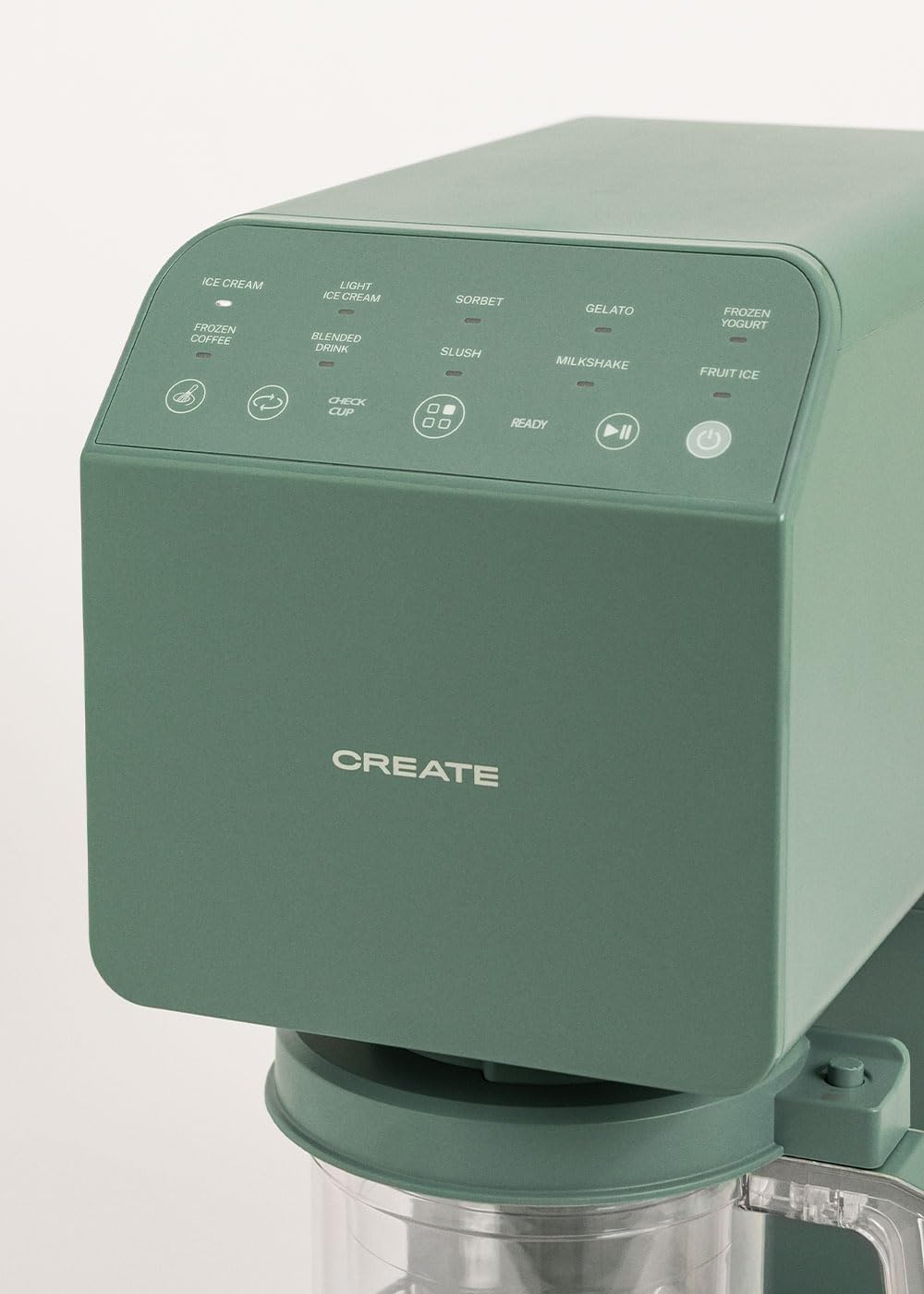 CREATE ICE CREAM MAKER STUDIO / Multifunktions-Eismaschine, 600 ml, 3 Behälter, Salbeigrün / Magnetv