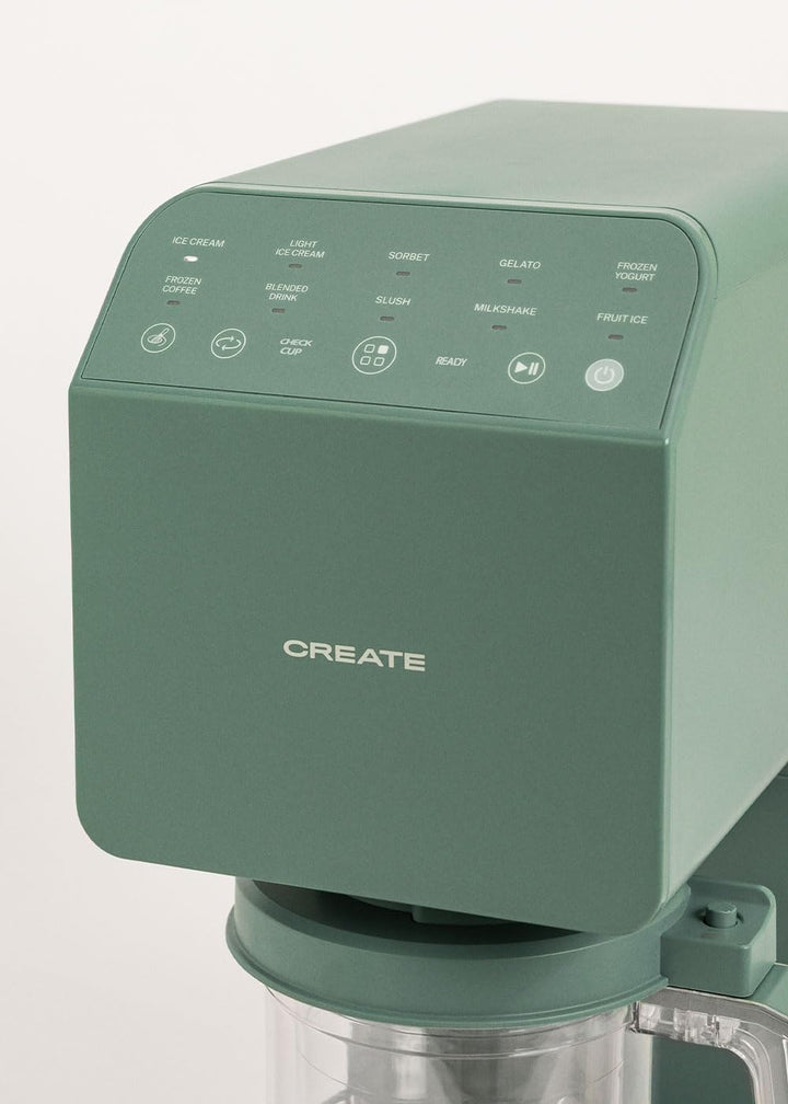 CREATE ICE CREAM MAKER STUDIO / Multifunktions-Eismaschine, 600 ml, 3 Behälter, Salbeigrün / Magnetv
