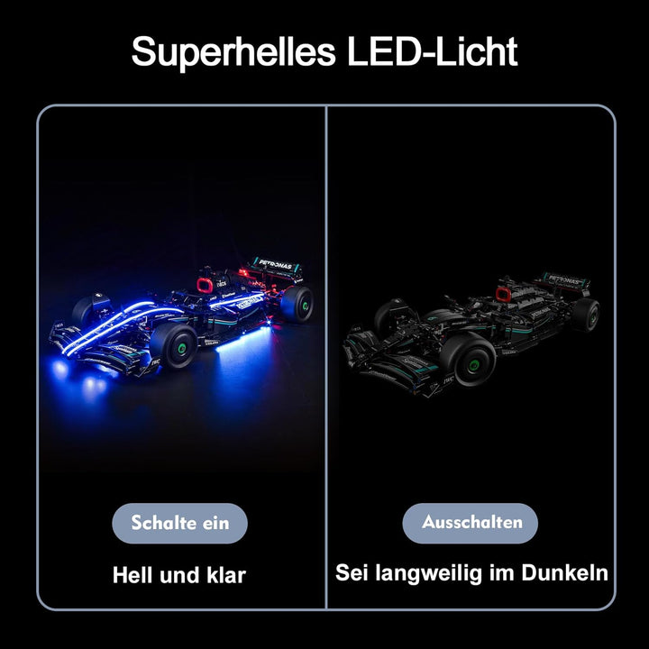 Fernbedienung Licht-Kit für Lego 42171 Mercedes-AMG F1 W14 E Performance (Nicht Lego), Led Beleuchtu
