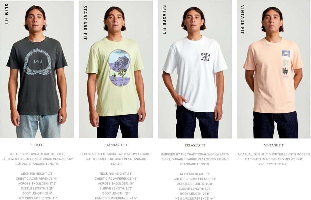 RVCA Herren Premium Red Stitch Kurzarm Graphic Tee T-Shirt S Ptc Board Streifen/Kaktus, S Ptc Board
