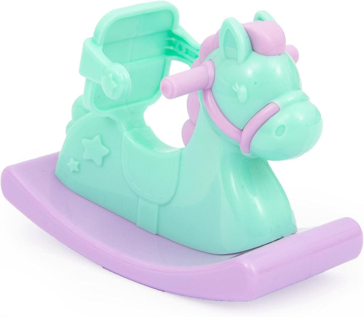 Giochi Preziosi Cicciobello Amicicci, Baby mit Schaukelpferd, mit Zubehör, Modell für Jungen, Blonde