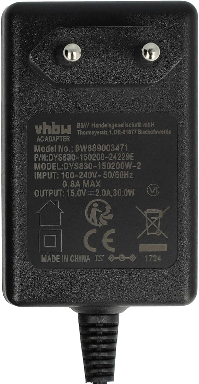 vhbw Netzteil kompatibel mit Traktor Control S5, S4 (MK 1 + MK2 + MK3), Z1, S8 Multieffektgerät DJ-M