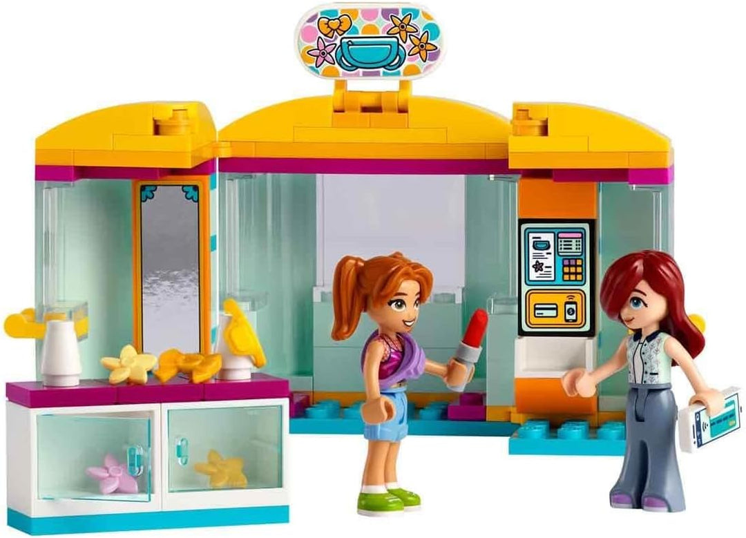 LEGO Friends Mini-Boutique, Spielzeug-Laden, kleines Make-Up-Set mit den Figuren Paisley und Candi,