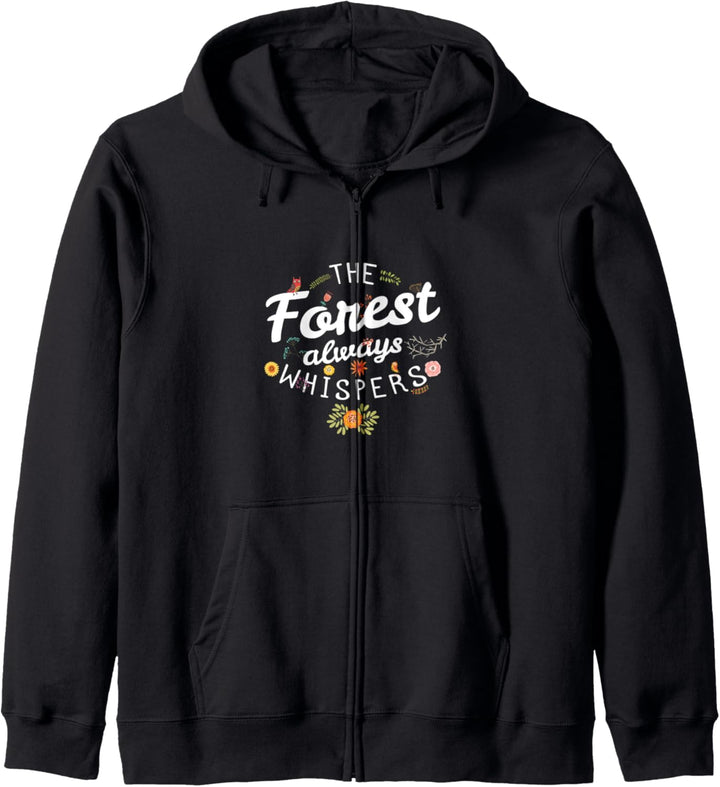Der Wald flüstert immer! Natur Geschenk Fun Kapuzenjacke