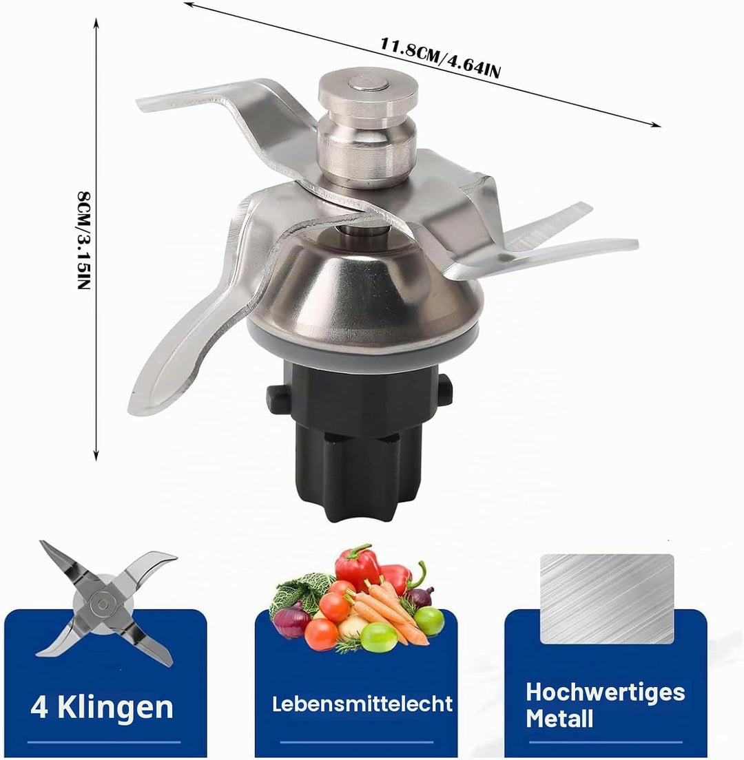 Yolispa TM31 Messer Edelstahl inkl Dichtring Ersatz Kompatibel mit Thermomix TM31 Zubehör Klinge Ble