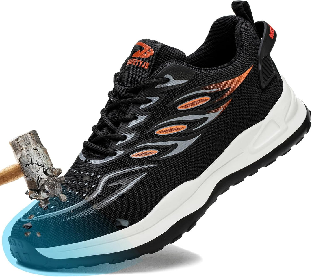 YEKOYIOO Arbeitsschuhe Sicherheitsschuhe Herren Damen Leicht Sportlich Atmungsaktiv Stahlkappenschuh