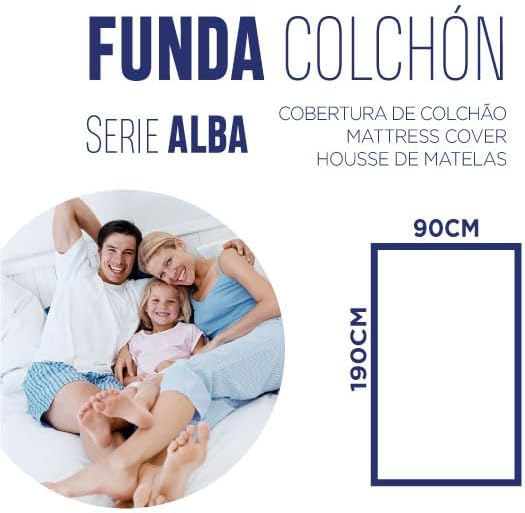 Degrees Home – Alba – Matratzenbezug – 90 cm Matratzenschoner – Reissverschluss-Matratzenbezug – Ant