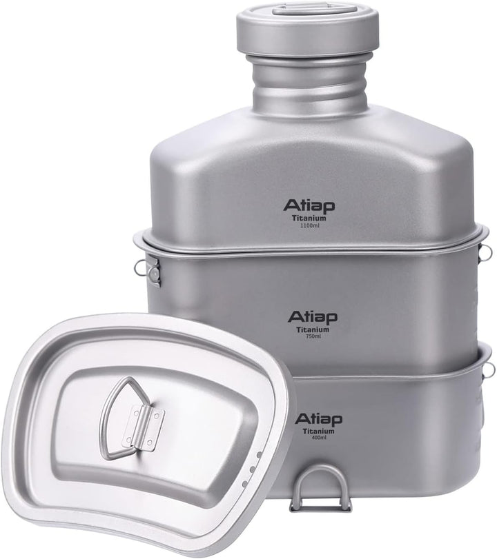 Titan Canteen Sauerei-Set mit Wasserflaschentopf, ultraleicht, tragbar, 1100 ml Topf mit 750 ml und