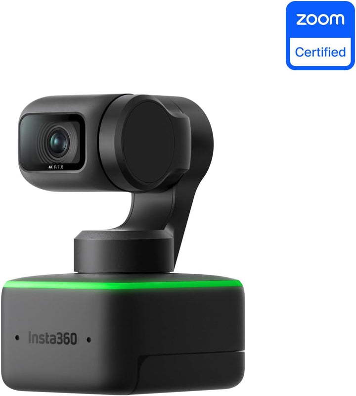 Insta360 Link - PTZ 4K Webcam mit 1/2"-Sensor, KI-Tracking, Gestensteuerung, HDR, Mikrofonen mit Rau