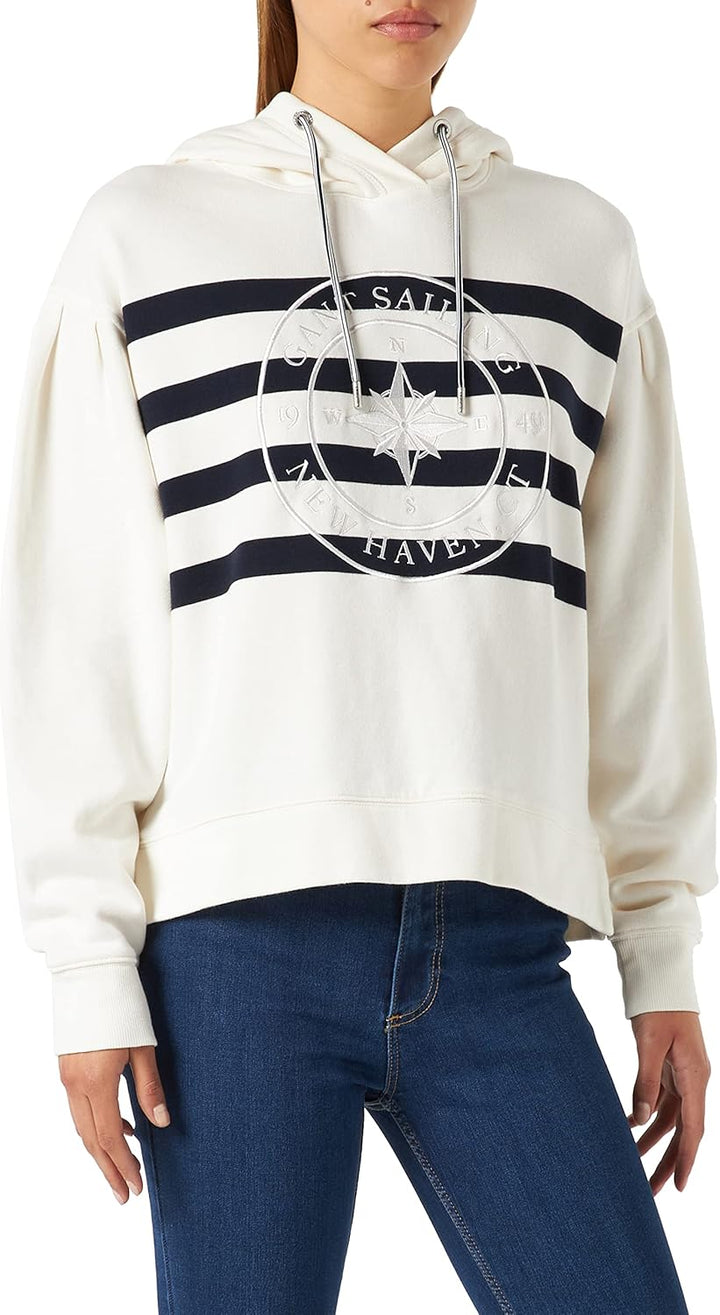 GANT Damen Kapuzenpullover L Eggshell, L Eggshell