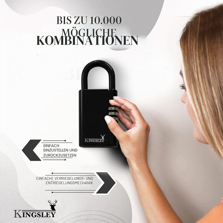 Kingsley Guard-a-Key Schlüsselsafe, Schwarz, Schwarz