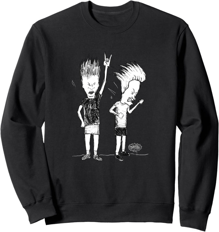 Beavis and Butt-Head Rock Dekorierten Sweatshirt