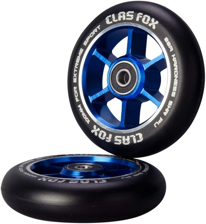 CLAS FOX Pro Stunt Scooter Rollen Roller Räder Wheels 100mm EIN Paar mit ABEC-9 Kugellager CNC Metal