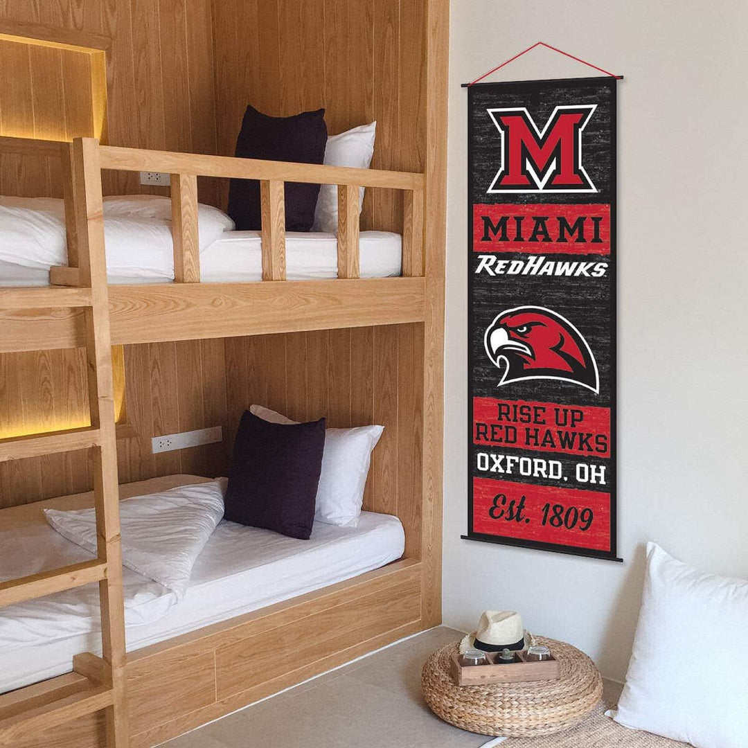 Miami Redhawks Banner and Scroll Sign