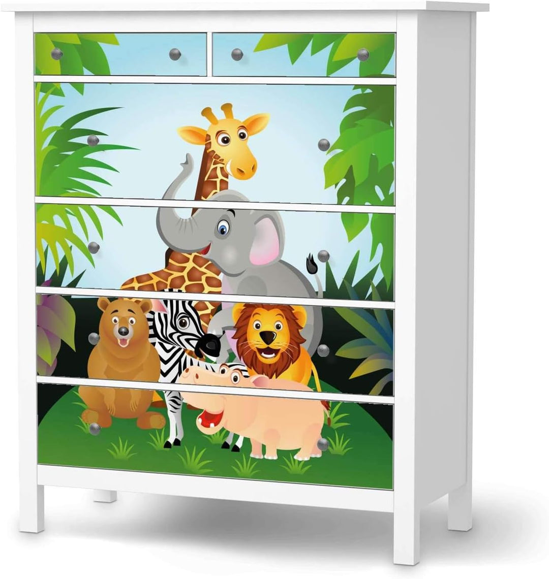 Möbelfolie für Kinder - passend für IKEA Hemnes Kommode 6 Schubladen I Tolle Möbelsticker für Kinder