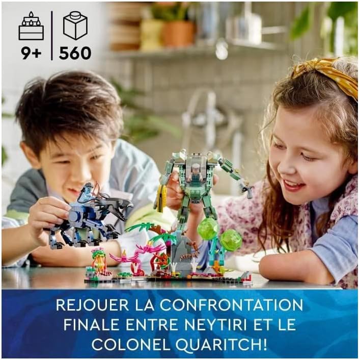 LEGO 75571 Avatar Neytiri und Thanator vs. Quaritch im MPA, baubares Action-Spielzeug mit Tierfigur