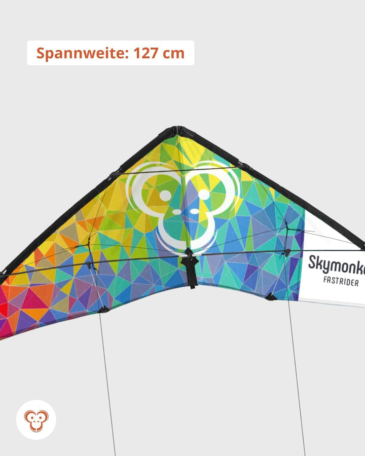 Skymonkey Fastrider Lenkdrachen für Jugendliche und Erwachsene, 2-Leiner Lenkdrache, Spannweite: 127