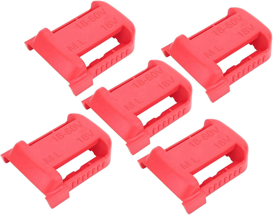 5 Stück Lithium-Batterie-Lagerregal Organizer Aufbewahrungskoffer Gürtelschlitz für Milwaukee M18 18