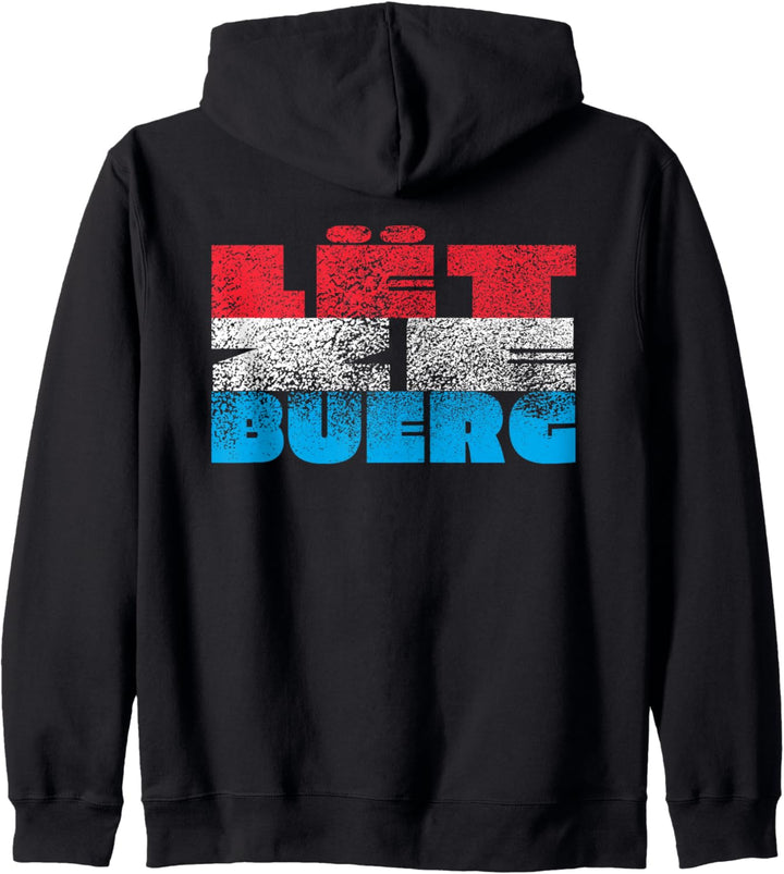 Luxemburg Flagge Benelux Europa Reise Urlaub Letzebuerg Kapuzenjacke