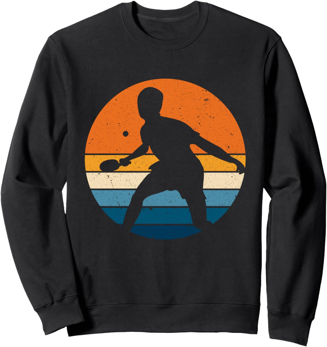 Tischtennis, Sport Retro Vintage Sunset Sweatshirt