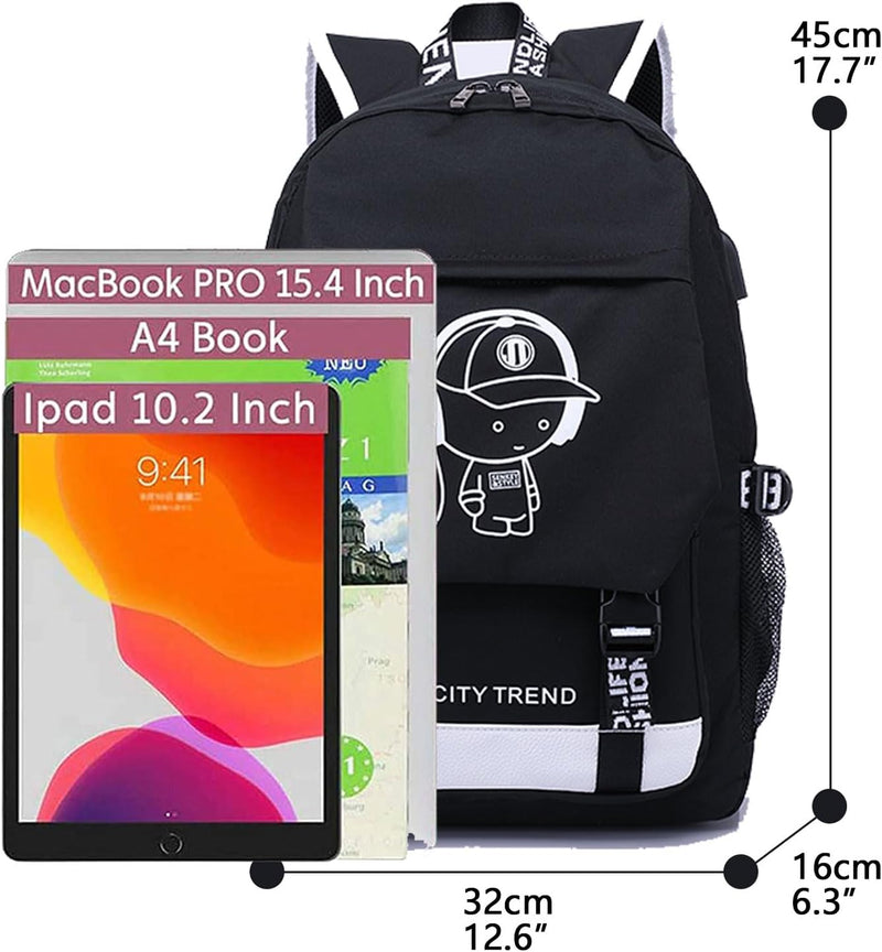 Asge Schulrucksack Jungen Teenager Nylon Gross Schultaschen Mädchen Ranzen Kinder Rucksäcke Druck Sc