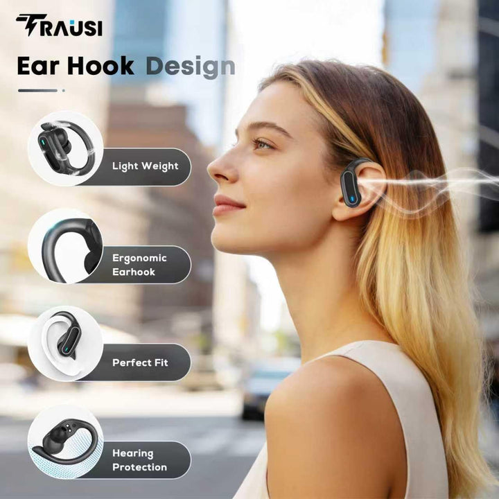 TRAUSI Kabellose Bluetooth-Kopfhörer, Bluetooth 5.3 Stereo, Over-Ear-Kopfhörer, Mikrofon mit Geräusc
