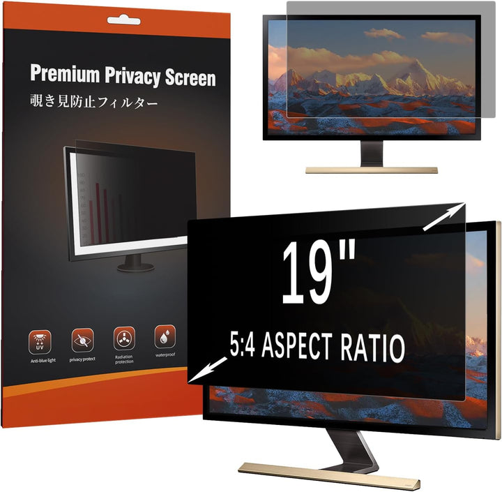 HaruYo Monitor Blickschutzfilter 19 Zoll 5:4, Computer & Desktop Privacy Filter, Anti-Spy Blickschut